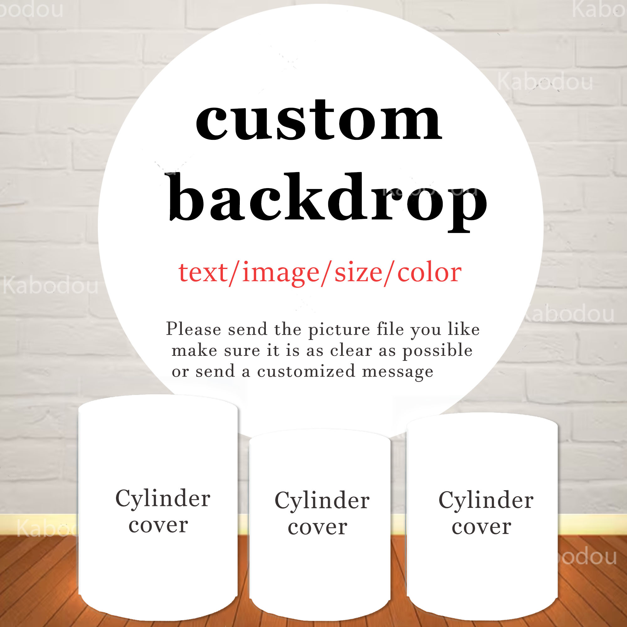 Photo Booth Prop - The Custom Round Backdrop Cylinder Cover