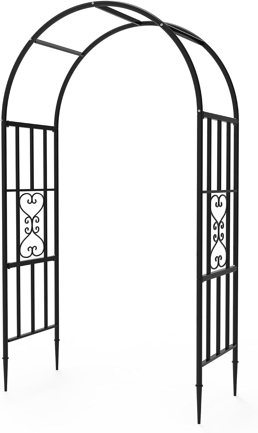 Wedding Support - Metal Garden Arch Arbor Trellis, Rust