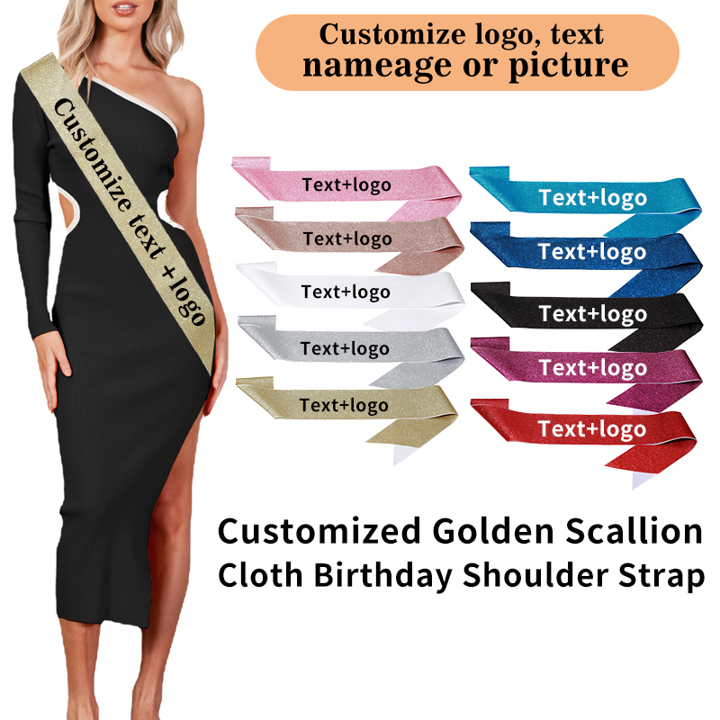 Bride Tribe Sash - Diy Custom Glitter Satin Sash Writen