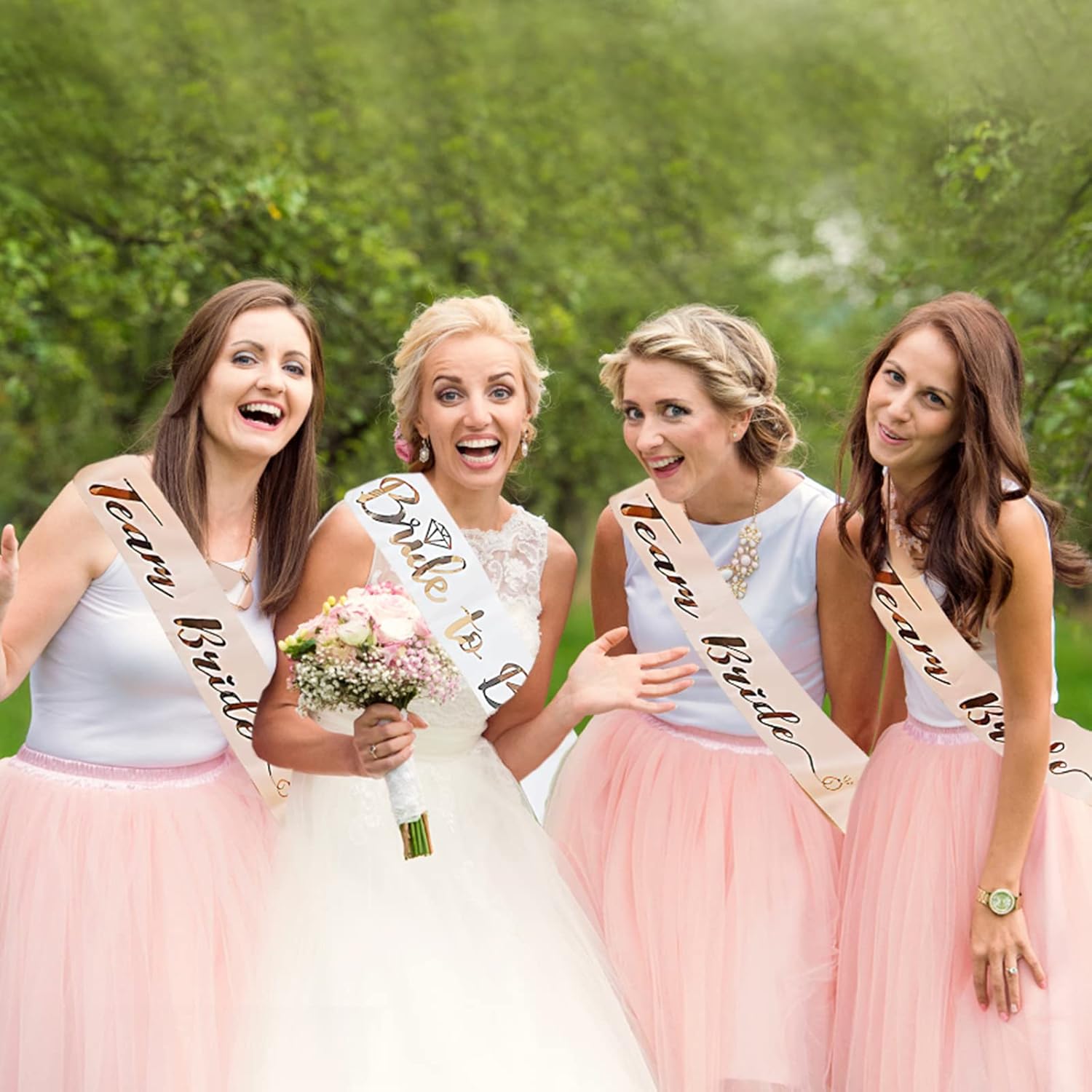 25pcs/set of rose Golden sash  - Bride Tribe Sash ulasan dan harga