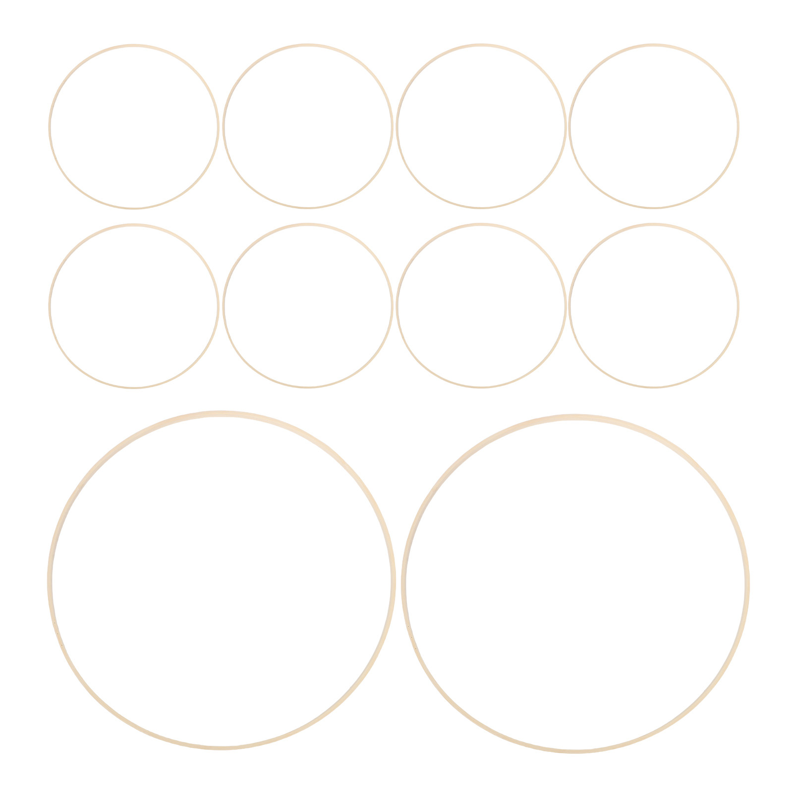 10Pcs Bamboo Floral Hoops Rust - Wedding Decoration Supply ulasan dan harga