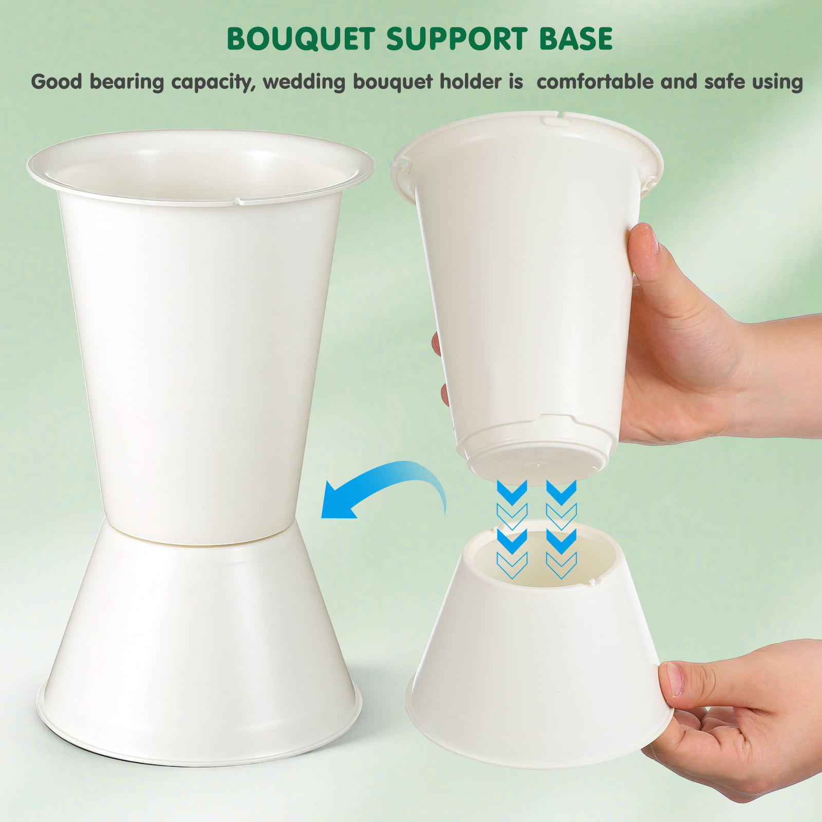 5Pcs Bouquet Holder Plastic We - Wedding Support ulasan dan harga