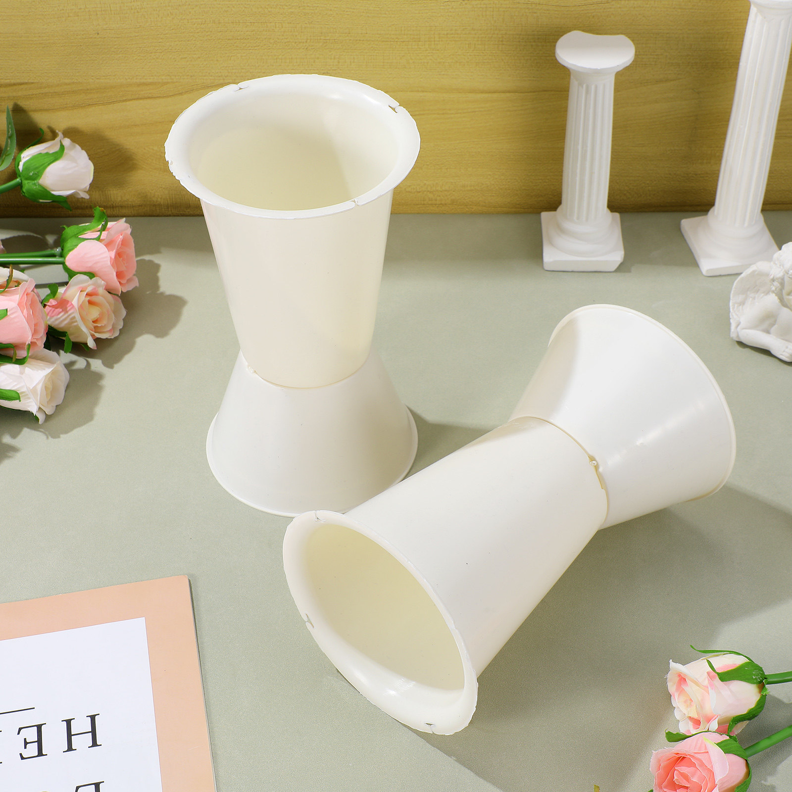 5Pcs Bouquet Holder Plastic We - Wedding Support ulasan dan harga