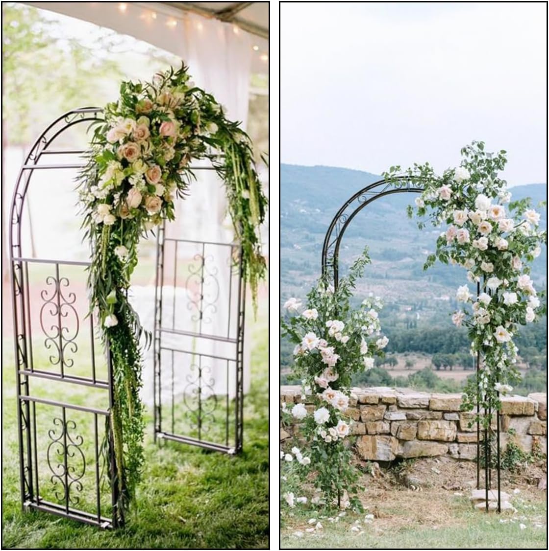Metal Garden Arbor Trellis, Bl - Wedding Support ulasan dan harga