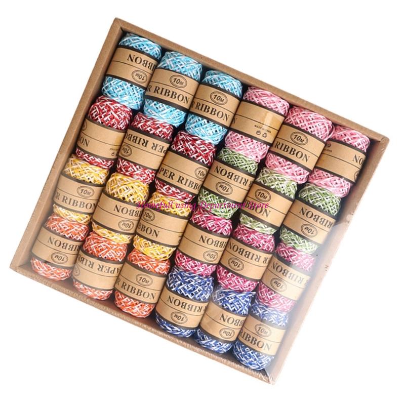  Multicolored Paper Cord Craft - Papercraft Supply Ribbon ulasan dan harga