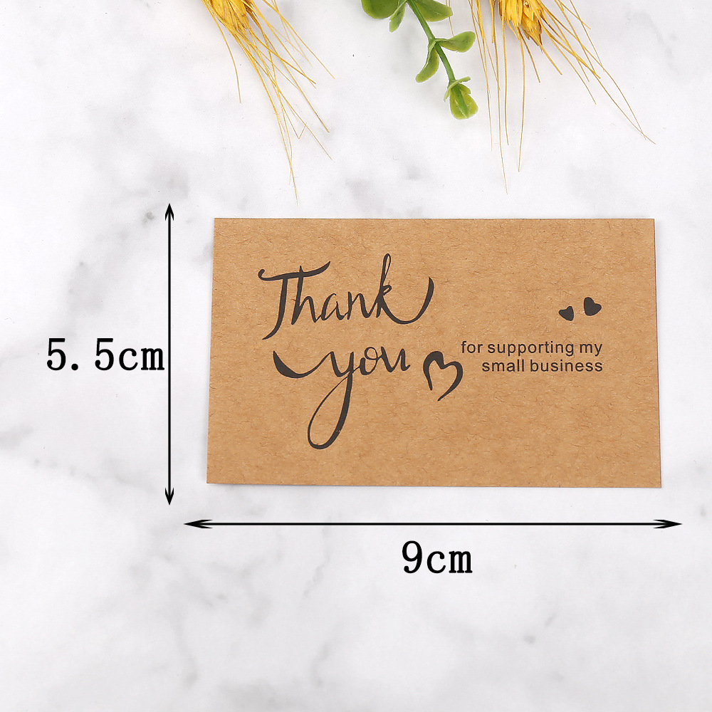 50pcs Thank You Cards Kraft Pa - Wedding/Event Supply Store ulasan dan harga