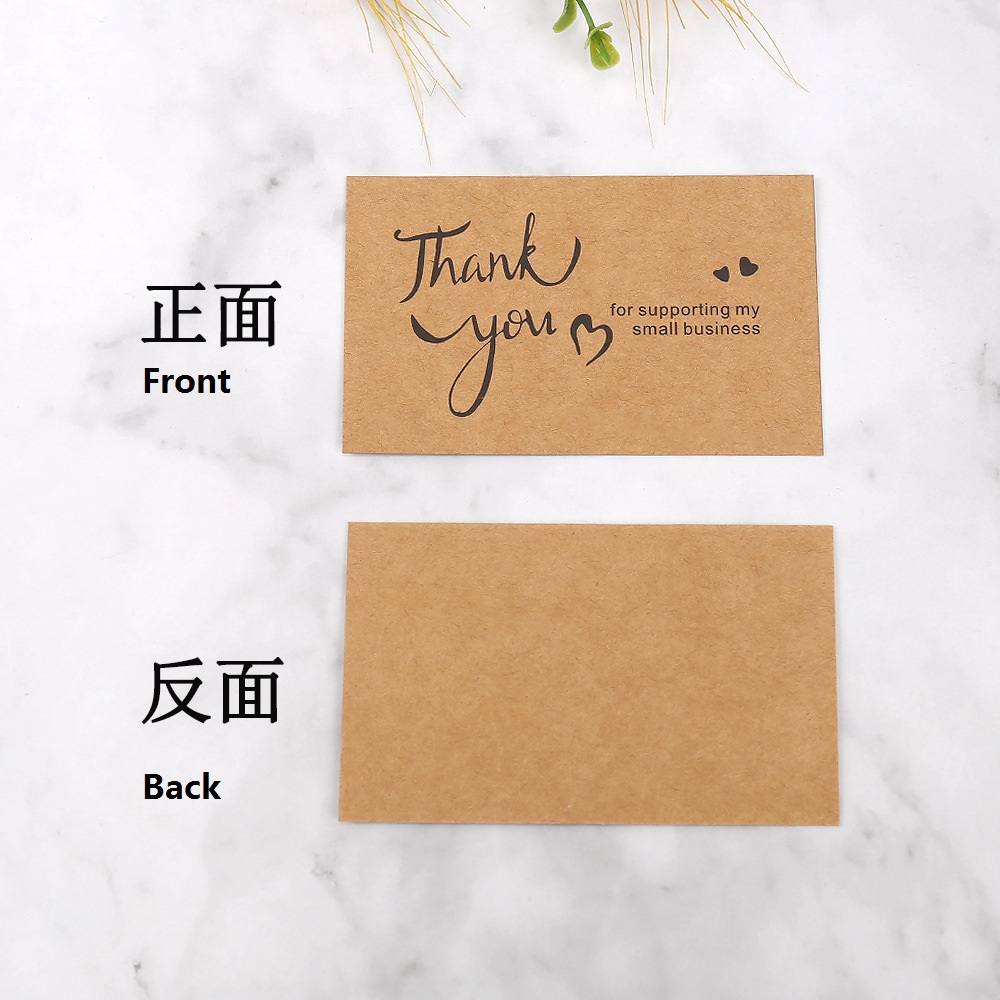 50pcs Thank You Cards Kraft Pa - Wedding/Event Supply Store ulasan dan harga
