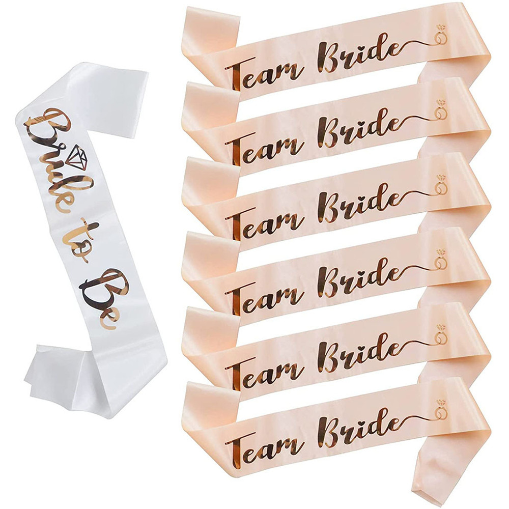 1Set Rose Gold Team Bride To B - Bride Tribe Sash ulasan dan harga