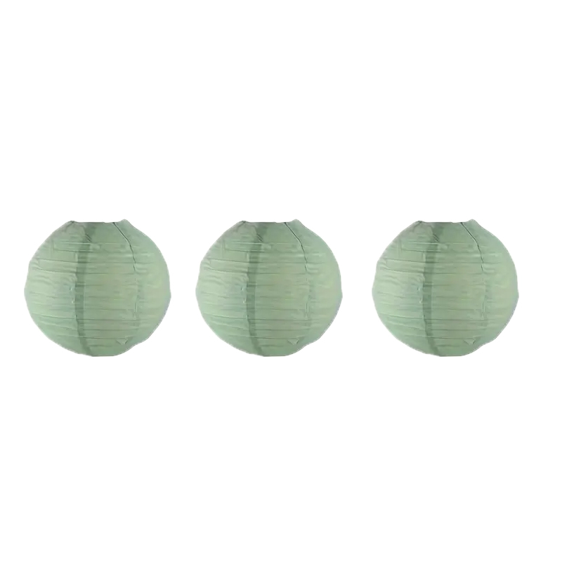 3Pcs Round Hanging Sage Green  - Wedding Event Supply ulasan dan harga
