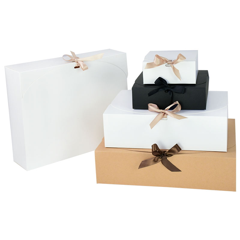 Kraft Paper Gift Box With Deco - Papercraft Supply Ribbon ulasan dan harga