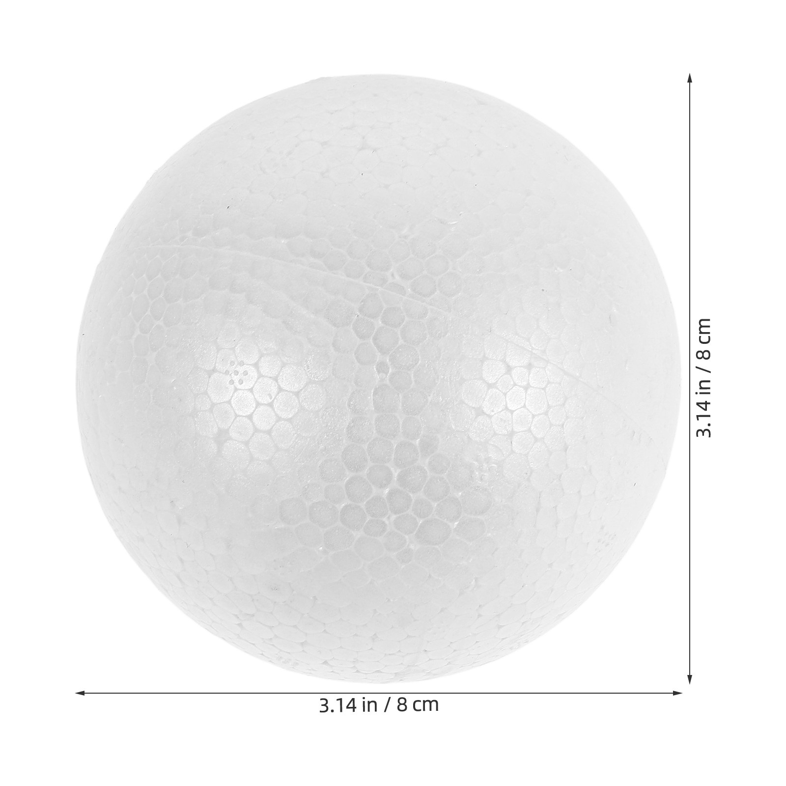 12Pcs White Foam Balls Polysty - Wedding Decoration Supply ulasan dan harga
