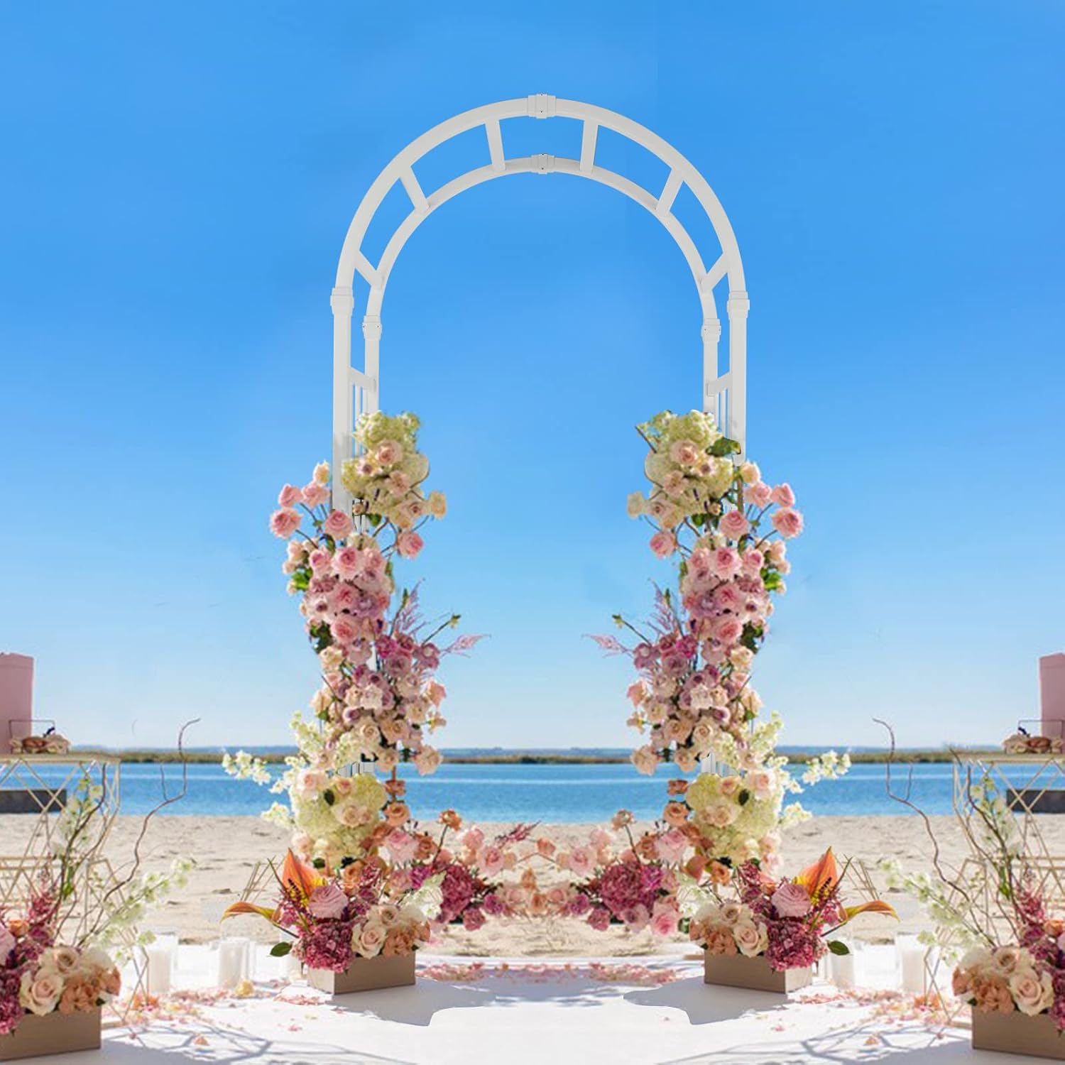 Modern PVC Garden Arbor Arch T - Wedding Support ulasan dan harga