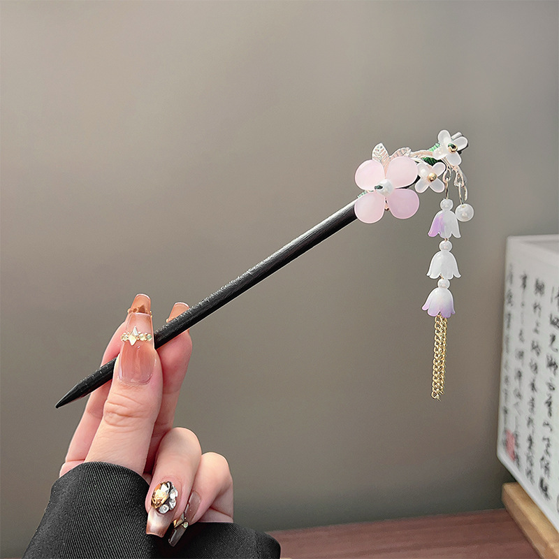 Classic Tassel Hair Stick Blac - Wedding Decoration Supply ulasan dan harga