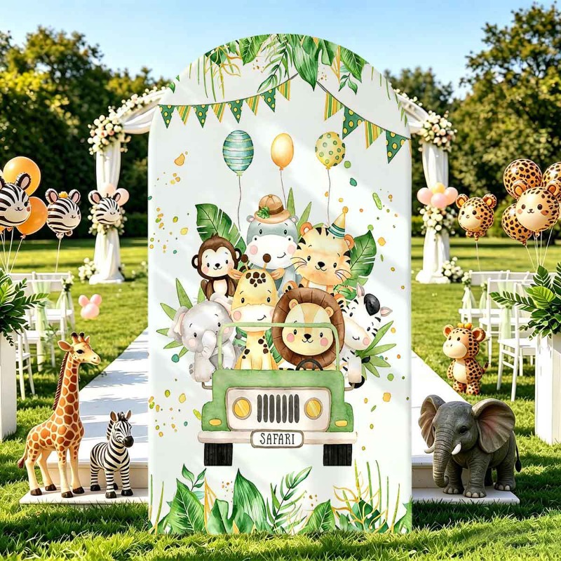 Jungle Safari Party Arch Backd - Photo Booth Prop ulasan dan harga