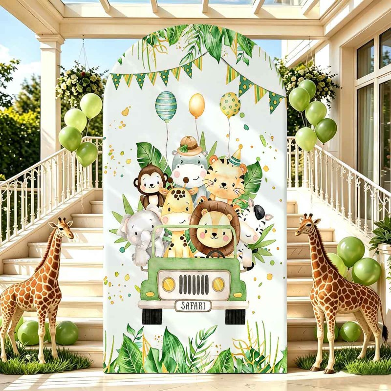 Jungle Safari Party Arch Backd - Photo Booth Prop ulasan dan harga