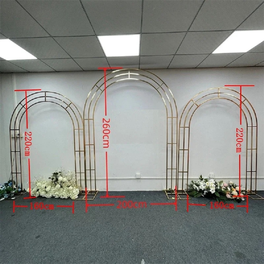 Metallic Gold Wedding Arch Sta - Wedding Decor Supply Store ulasan dan harga