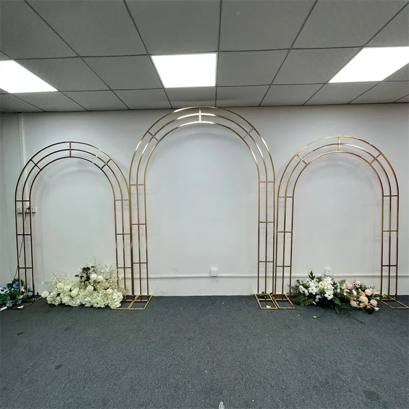Metallic Gold Wedding Arch Sta - Wedding Decor Supply Store ulasan dan harga