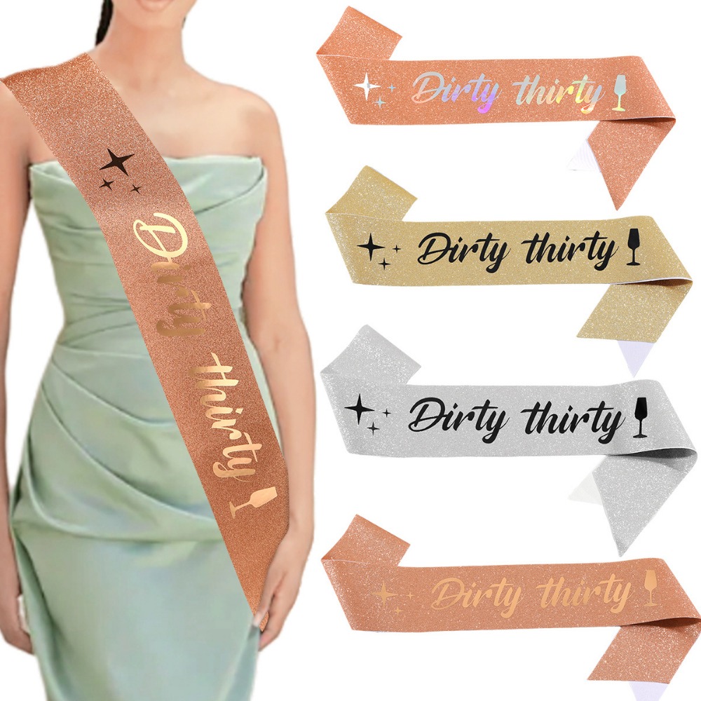 Dirty Thirty Sash Glitter Sati - Bride Tribe Sash ulasan dan harga