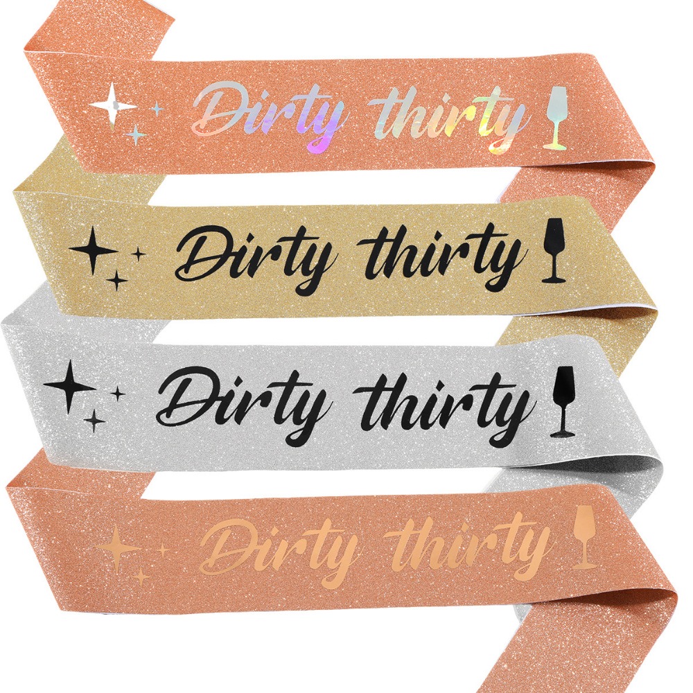 Dirty Thirty Sash Glitter Sati - Bride Tribe Sash ulasan dan harga