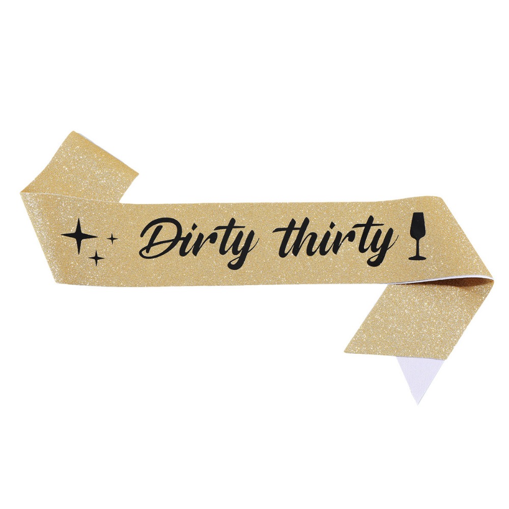 Dirty Thirty Sash Glitter Sati - Bride Tribe Sash ulasan dan harga