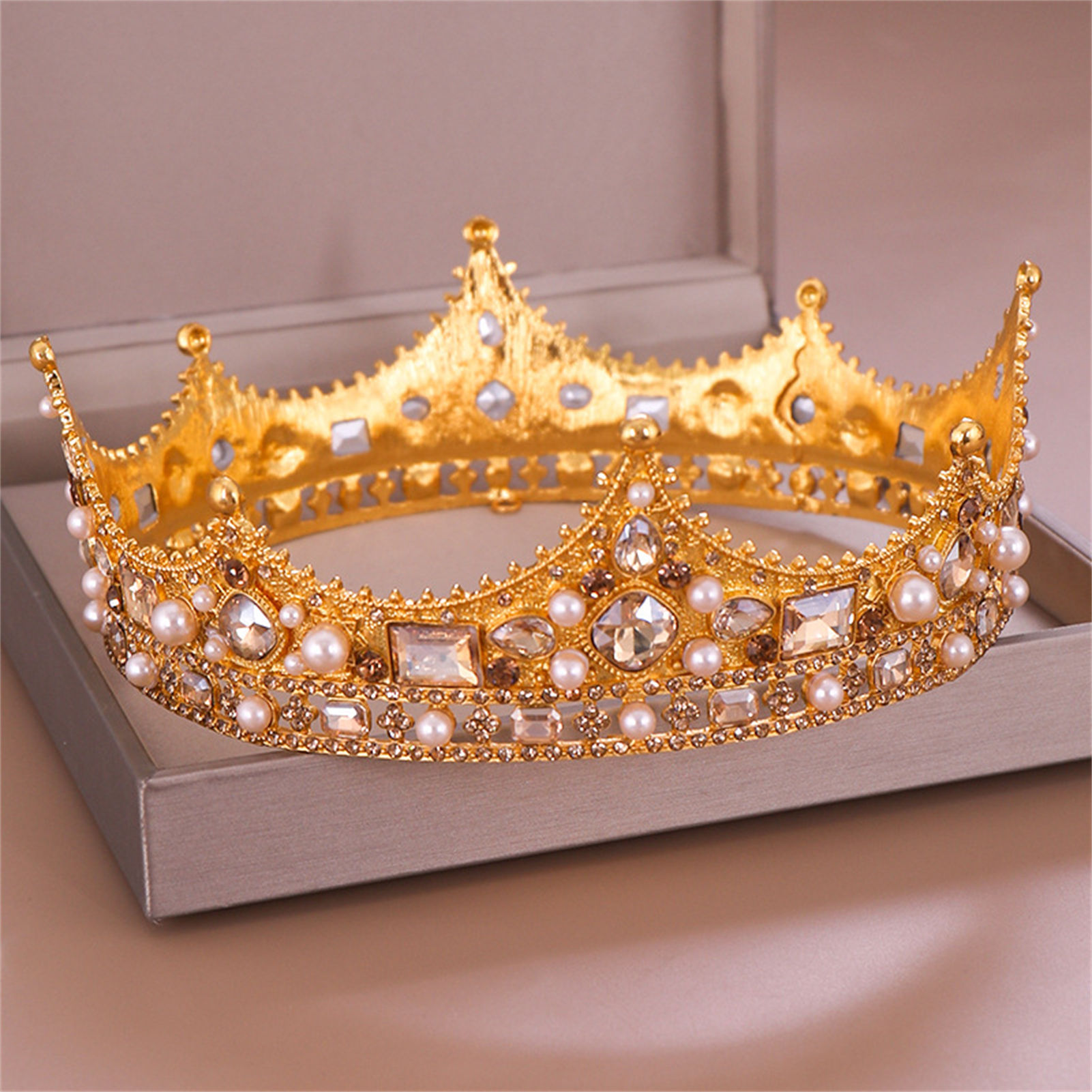 Bridal Crown Rhinestone Tiara  - Wedding Decoration Supply ulasan dan harga